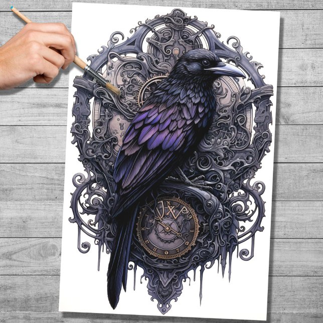 Mousseline Papier de découpage Steampunk Raven 2 (Créateur téléchargé)
