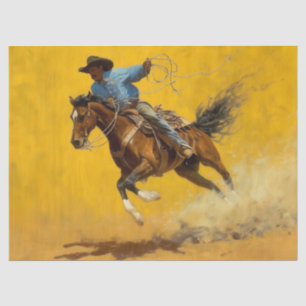 Mousseline Papier de découpage/tissu cowboy à roulettes