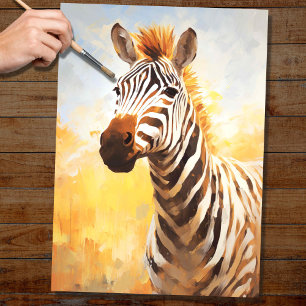 Mousseline Papier de découpage Zebra 2