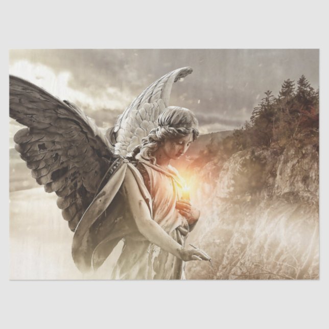 Mousseline Papier de fond Angel Découpage (Recto)