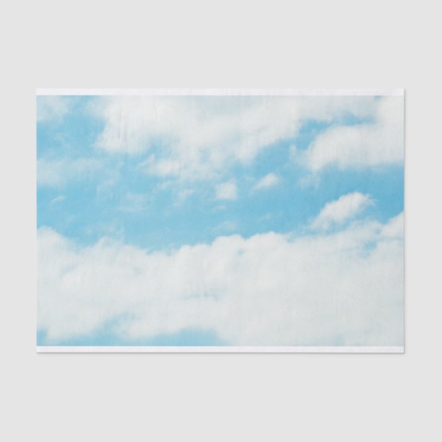 Mousseline Papier de fond nuages (Recto)