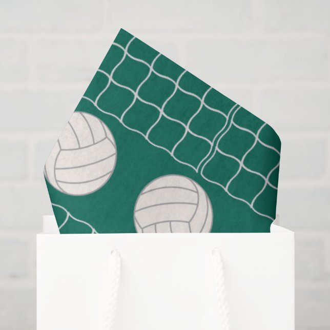 Mousseline Papier de motif de sport de volleyball (Sac cadeau)