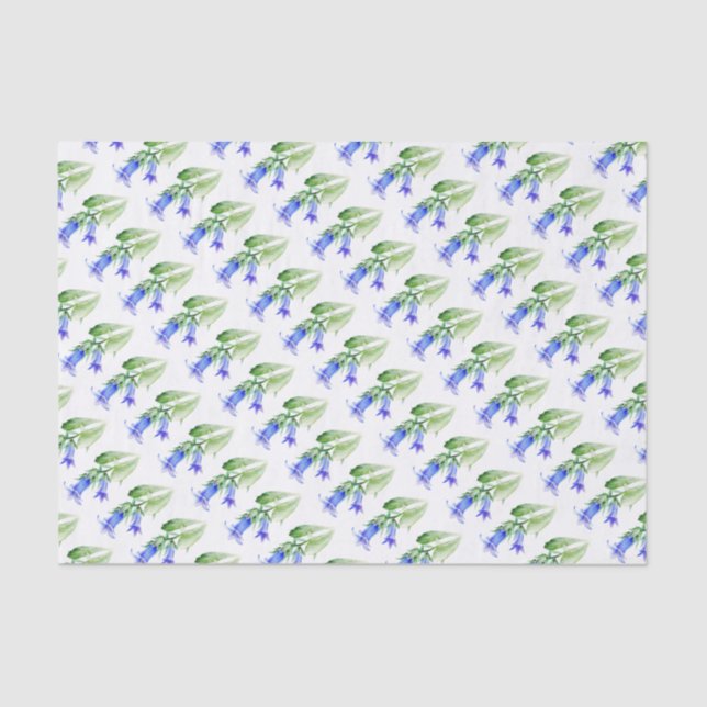 Mousseline Papier de papier blanc vert Harebell (Recto)