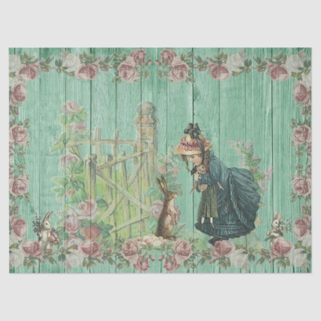 Mousseline Papier de papier de découpage de Bunny de Pâques V (Recto)