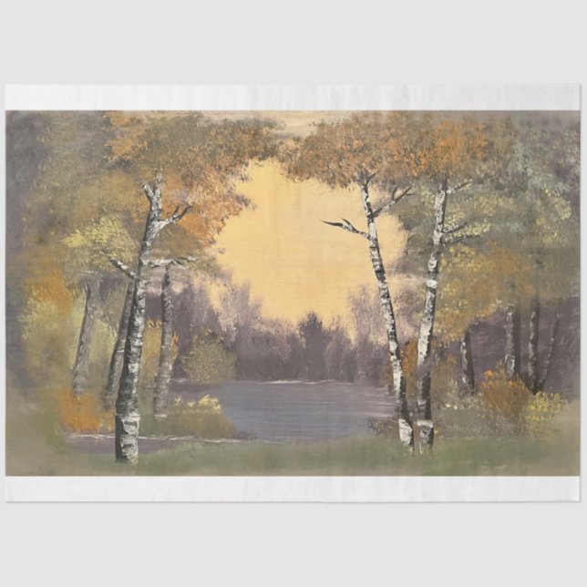 Mousseline Papier de papier de découpage de forêt éthéré (Recto)