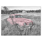 Papier de papier de découpage de voiture rose clas