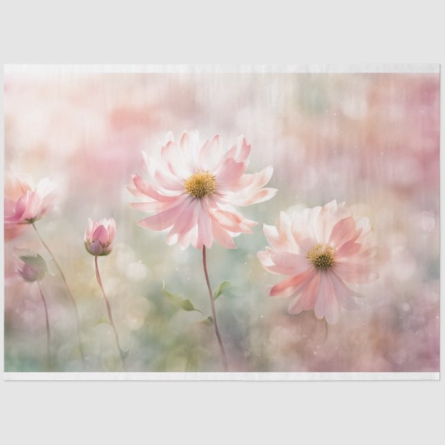 Mousseline Papier de papier de découpage rose (Recto)