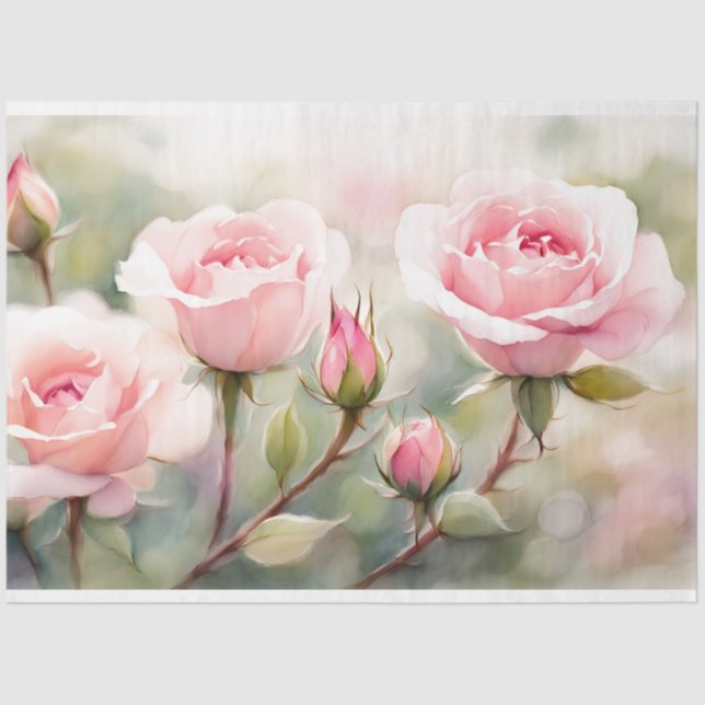 Mousseline Papier de papier de découpage rose (Recto)