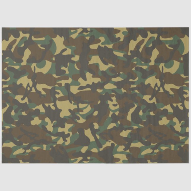 Mousseline Papier de papier de fond Camouflage forestier (Recto)