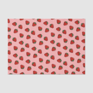 Mousseline Papier de papier de tissus Motif d'icônes fraises