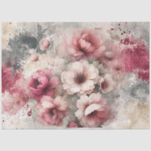 Mousseline Papier de papier de tissus Vintage rose