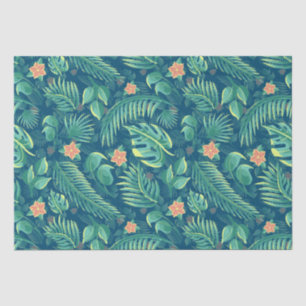Mousseline Papier de papier papier Motif de feuillage tropica