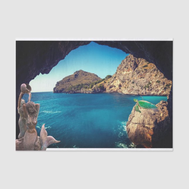 Mousseline Papier de papier testé Sea Cave (Recto)