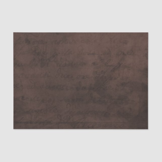 Mousseline Papier de parchemin de cognac rouge foncé journal  (Recto)