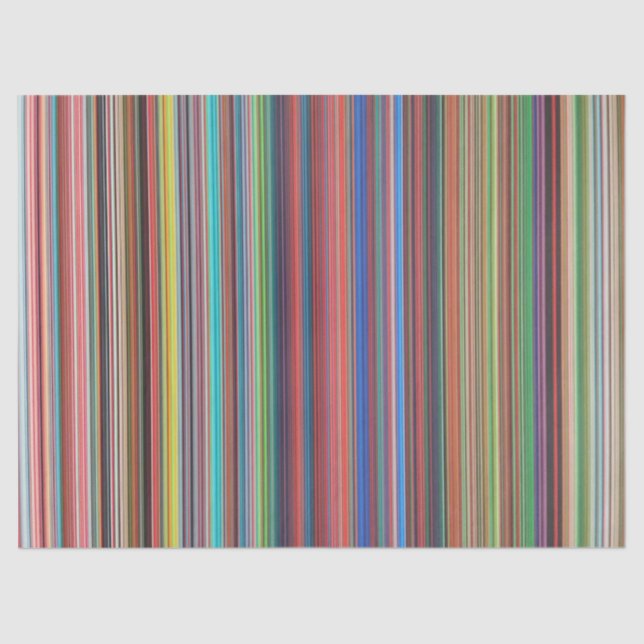 Mousseline papier de tissu à rayures de couleur (Recto)