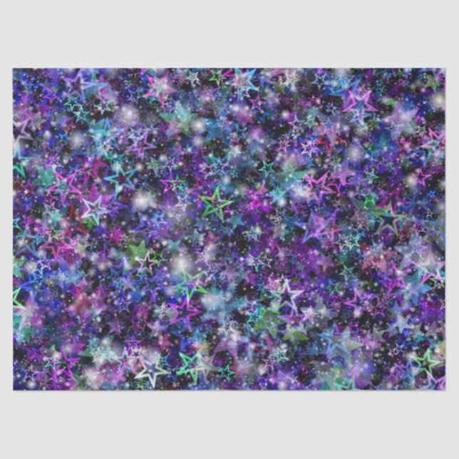 Mousseline papier de tissu arc-en-ciel (Recto)