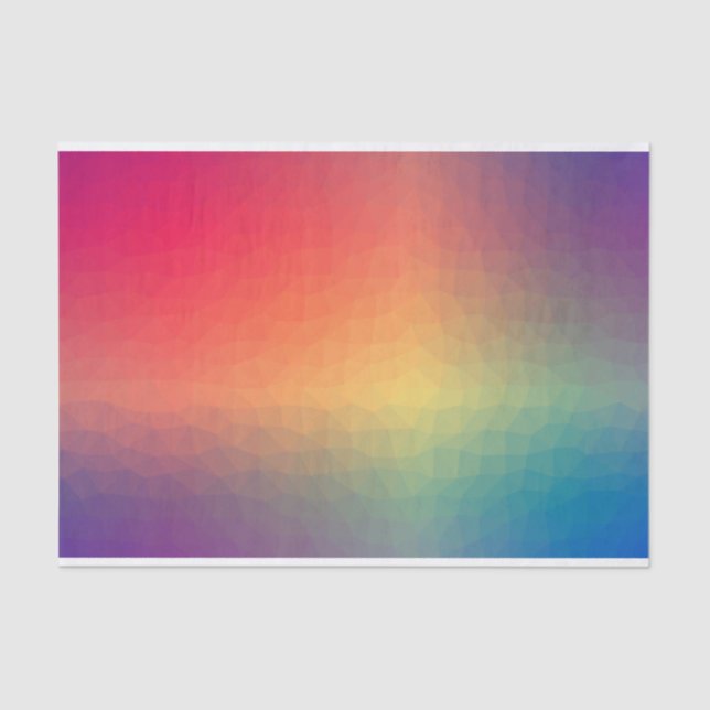 Mousseline Papier de tissu arc-en-ciel abstrait (Recto)