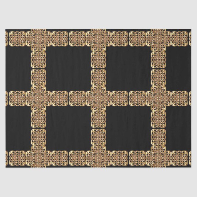 Mousseline papier de tissu croisé céleste or (Recto)