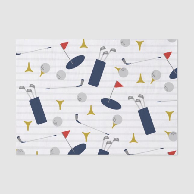 Mousseline Papier de tissu Cute Golf (Recto)