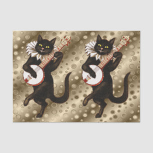 Mousseline papier de tissu de chat vintage