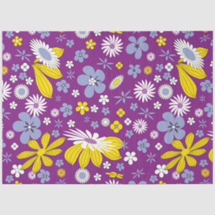 Mousseline papier de tissu de fleurs