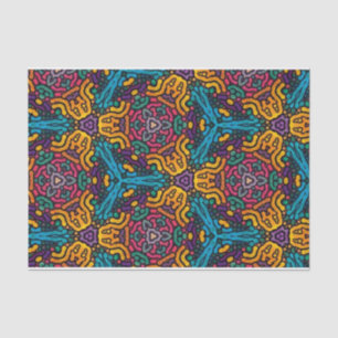 Mousseline Papier de tissu de fleurs de kaléidoscope
