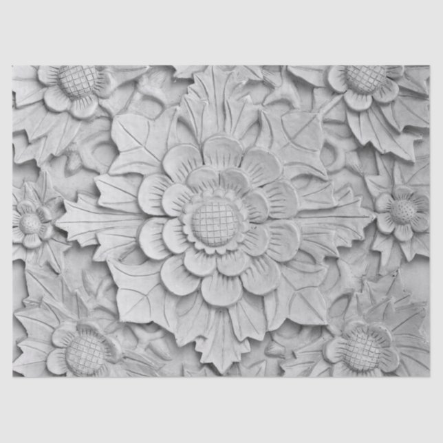 Mousseline papier de tissu de sculpture de fleur (Recto)