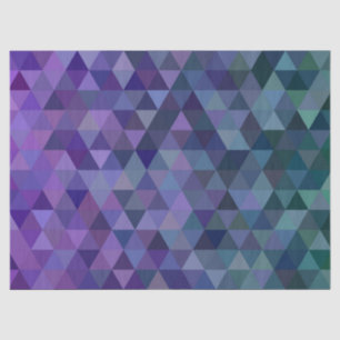 Mousseline papier de tissu de triangles bleu violet