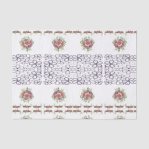 Mousseline Papier de tissu décoratif Floral