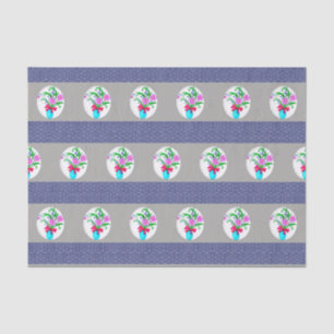 Mousseline Papier de tissu décoratif Floral