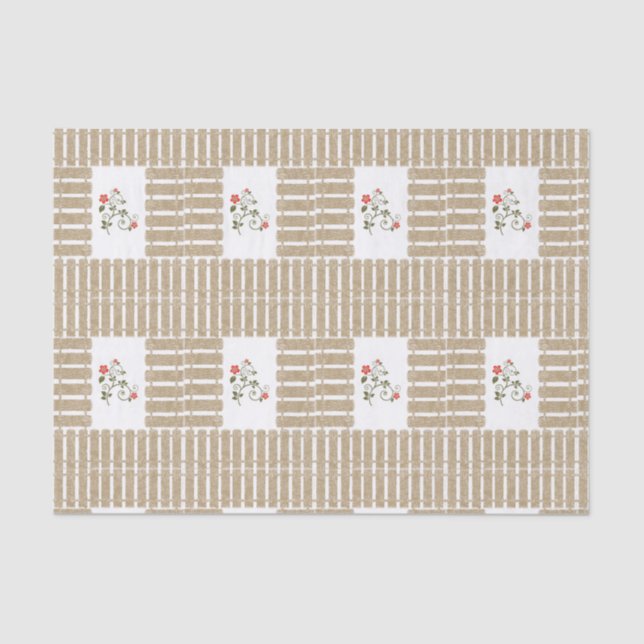 Mousseline Papier de tissu décoratif Floral (Recto)