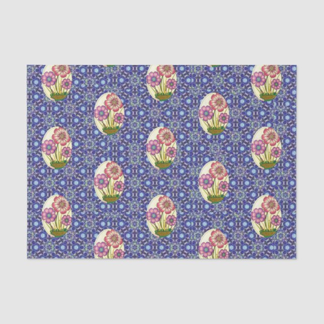 Mousseline Papier de tissu décoratif Floral (Recto)