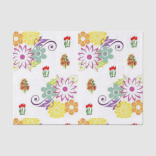 Mousseline Papier de tissu décoratif Floral