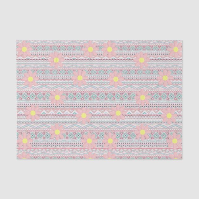 Mousseline Papier de tissu décoratif Floral (Recto)