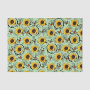 Mousseline Papier de tissu décoratif Tournesol