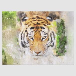 Mousseline papier de tissu facial de tigre