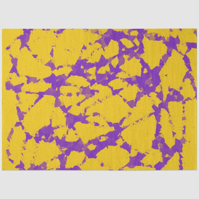 Mousseline Papier de tissu Gold et Purple (Recto)