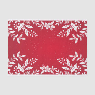 MOUSSELINE PAPIER DE TISSU HOLLY DE NOËL PERSONNALISÉ