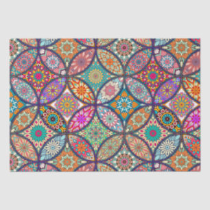 Mousseline Papier de tissu mandala