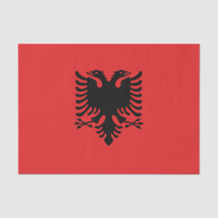 Mousseline Papier de tissu patriotique avec drapeau d'Albanie