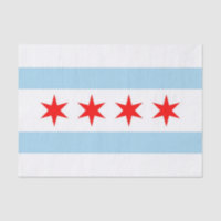 Papier de tissu patriotique avec drapeau de Chicag