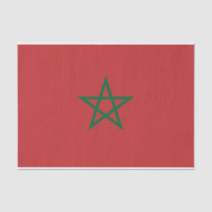 Mousseline Papier de tissu patriotique avec drapeau du Maroc