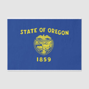 Mousseline Papier de tissu patriotique avec drapeau Oregon, U
