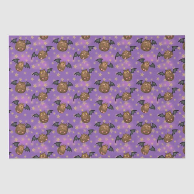 Mousseline Papier de tissu pour chauves-souris mignonettes (Recto)