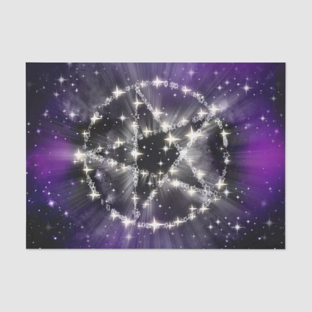 Mousseline Papier de tissu stellaire et pentagramme (Recto)