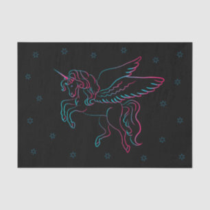 Mousseline papier de tissu unicorne