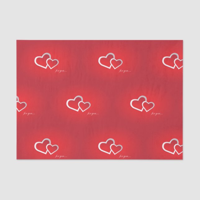 Mousseline Papier de tissu Valentines (Recto)