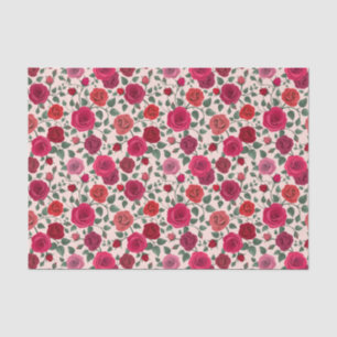 Mousseline Papier de tissus à fleurs roses - Élégant envelopp