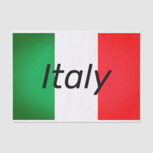 Mousseline Papier de tissus avec l'image du drapeau italien