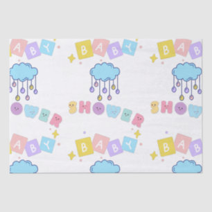 Mousseline Papier de tissus baby shower